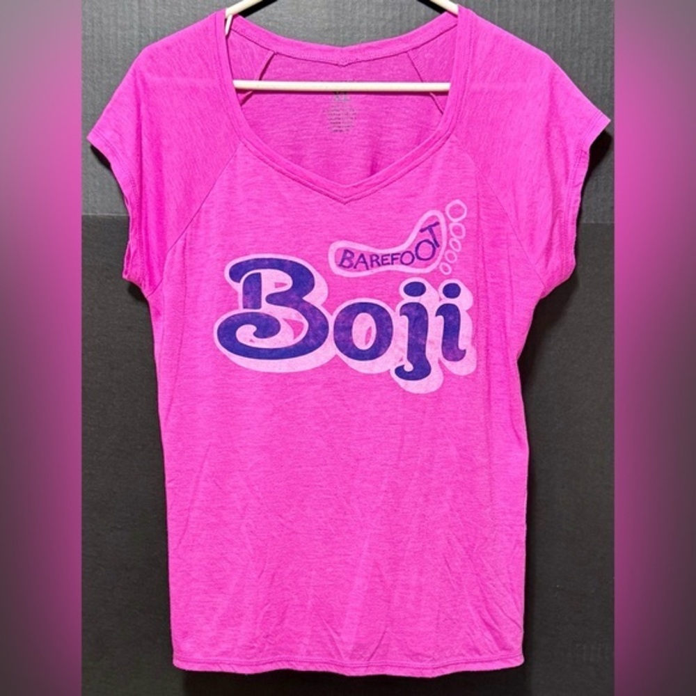 🏜️J. America Pink Fitted Barefoot Bar & Grill Okoboji IA ‘Boji’ T-Shirt